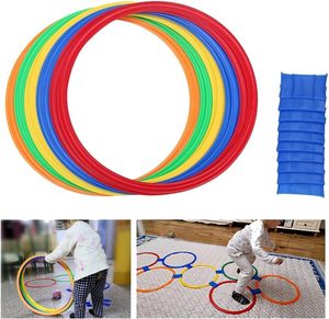 Hopscotch & ถุงถั่วชุดห่วงกระโดดของเล่นกีฬากลางแจ้งของเล่นฝึกความคล่องตัวสำหรับเด็กของเล่นสนามเด็กเล่นแสนสนุก - Product Image 2