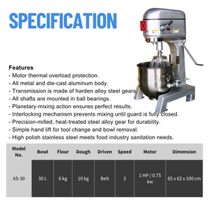 Professional Baking <b>Machine</b> Planetary Dough Mixers 30 Liters Dough Mixer - Product Image 2
