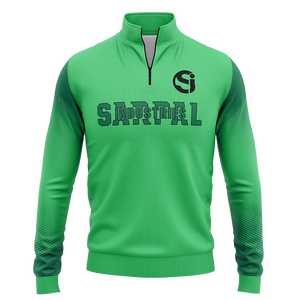 Sweat-shirts en molleton à col zippé personnalisés pour hommes, coupe classique, polyester/coton, avec poches, couleur unie, vêtements d'hiver, vente en gros d'usine - Product Image 1