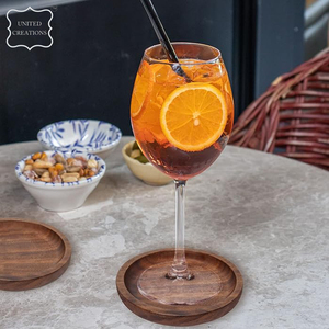 Round Wood Coasters for Home <b>Bar</b> Wooden coaster <b>Set</b> Custom Round Wood Coasters - Product Image 4