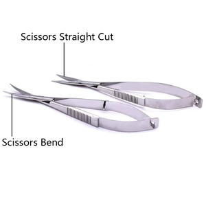 Ciseaux à ressort à pointe pointue en acier inoxydable HASIBI NAQKIBI de 4,5 pouces pour le façonnage/la coupe des sourcils et des cils - Écologiques et durables - Product Image 2