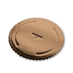 Fluted <b>Cardboard</b> discs <b>trays</b> laminated on both sides top side gold bottom side black diameter 50 cm - Product Image 4