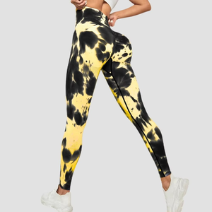 Conjuntos de Yoga sin costuras para mujer, conjunto de ropa de gimnasio con tinte de corbata, mallas de cintura alta para entrenamiento, mallas deportivas con tinte deportivo para mujer - Product Image 6