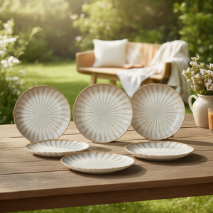 Juego de Platos para Desayuno 'Astera Pearl' de COSY & TRENDY, Paquete de 4 Platos - Product Image 3