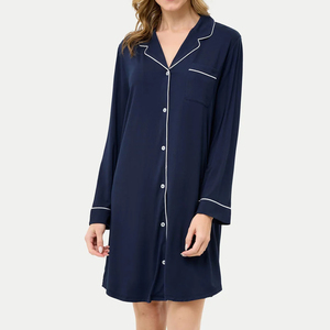 Pigiama in jersey di bambù per donna, <span class=keywords><strong>camicia</strong></span> <span class=keywords><strong>da</strong></span> <span class=keywords><strong>notte</strong></span> a maniche lunghe, <span class=keywords><strong>camicia</strong></span> <span class=keywords><strong>da</strong></span> <span class=keywords><strong>notte</strong></span> <span class=keywords><strong>con</strong></span> <span class=keywords><strong>bottoni</strong></span>, abito <span class=keywords><strong>da</strong></span> <span class=keywords><strong>notte</strong></span> personalizzato <span class=keywords><strong>da</strong></span> donna - Product Image 1