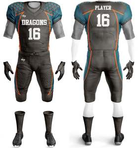 ชุดยูนิฟอร์มฟุตบอลอเมริกันผ้าโพลีเอสเตอร์แบบกำหนดเองพร้อมคุณสมบัติขนาดใหญ่พิเศษระบายอากาศได้ดี100% - Product Image 1