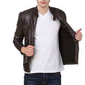 Veste en cuir d'agneau véritable pour homme de haute qualité, personnalisée, tendance, avec logo personnalisé, veste pour homme - Product Image 2