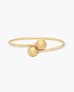 Floating Duo Sphere Flexible <b>Bangle</b> <b>Bracelet</b> 0.11 Ct Natural Diamond G-H Color VS-SI Clarity 14K Solid Gold Modern Design Piece - Product Image 1