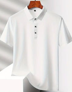 Men's Solid Seamless <b>Short</b> <b>Sleeve</b> <b>Button</b> <b>up</b> Shirt Lightweight Business Casual Style Breathable <b>Short</b> <b>Sleeve</b> Summer Golf Shirts - Product Image 2