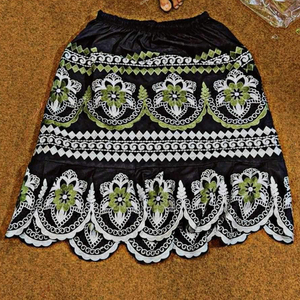 Robe d'été à manches courtes et longue jupe pour filles, style île micronésienne, nouvelle jupe en coton personnalisée à imprimé floral polynésien pour enfants - Product Image 5