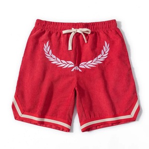 High Street Short de jogging de sport décontracté pour hommes Polyester confortable avec décoration de bouton d'impression de Logo personnalisé pour les joueurs de point - Product Image 1