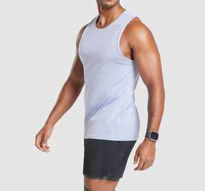 Fitness hommes débardeurs Logo personnalisé grande taille décontracté OEM Service solide tricoté entièrement colorant impression de sublimation personnaliser la couleur - Product Image 2