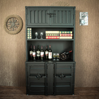 Porte-verres à vin antique en métal personnalisé, hauteur réglable, meuble de rangement pour la maison, étagère de présentation de bar