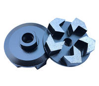 Disque de meulage diamanté plat segmenté 3''/75mm, hauteur supplémentaire de 15mm, avec filetage M14 5/8"-11 pour le meulage des sols