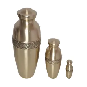 Bronze handgemachte Metall Einäscherung Urnen für menschliche Asche Großhandel Hersteller benutzer definierte Dekoration