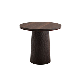Mesa Auxiliar Moderna en Forma de C de Madera con Chapa de Roble, Mesa de Centro para Sala de Estar, Base Curva Elegante, Mueble Decorativo para el Hogar, Mesa para Sofá o Portátil - Product Image 6