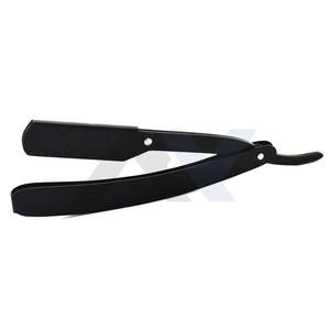 Salon de coiffure professionnel rasoir à bord droit Shavette outil Premium coupe gorge rasage couteau Logo personnalisé OEM/ODM fabricant - Product Image 3
