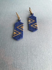 Boho ต่างหูลูกปัดด้วยการออกแบบสีฟ้าครามแอนดี้ cascading Fringe, เครื่องประดับของขวัญที่ไม่ซ้ำกัน - Product Image 3