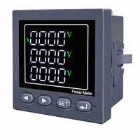 Compteur d'énergie numérique triphasé multifonction 72x72mm avec affichage numérique LED RS485 Modbus-RTU à montage sur panneau
