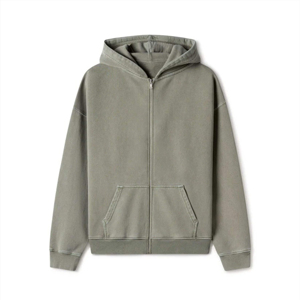 เสื้อฮู้ดฟลีซหนานุ่มสำหรับผู้ชาย ขายส่ง เสื้อฮู้ดซิปฟลีซแบบสั่งทำ เสื้อฮู้ดซิปฟลีซลำลอง เสื้อฮู้ดซิปฟลีซผ้าฝ้ายผสมแบบพื้นฐาน - Product Image 1