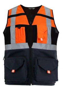 Vente en gros de vêtements réfléchissants de sécurité pour le travail Gilet réfléchissant Gilet de sécurité pour la construction de bandes de sécurité personnelle - Product Image 4