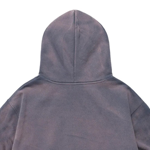 Sweat-shirts à capuche en coton 100% de haute qualité, vente en gros, streetwear d'hiver, délavage délavé, pour hommes, logo imprimé sur écran personnalisé - Product Image 6