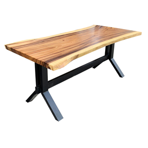 โต๊ะไม้ดีไซน์อินดัสเทรียล SFMT013 ขนาด 80x160 ซม. หนา 5 ซม. ขาเหล็กขนาดใหญ่ - Product Image 1