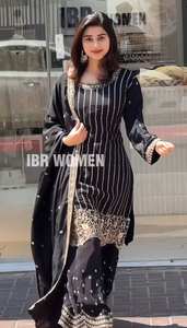 Salwar Kameez de Diseñador Nayra con Dupatta de Primera Calidad, Bordado Intenso, Tela Chinnon de Secado Rápido, para Fiestas y Bodas - Product Image 6