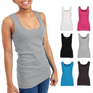 2023 verano personalizado de alta calidad de algodón Crop Tops para mujeres señoras moda Tank Tops tallas grandes Casual estilo corto al por mayor - Product Image 2