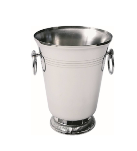 Refroidisseur de vin en métal avec poignée en laiton support de seau à glace Champagne en aluminium refroidisseur de bière refroidisseur de vin forme ronde - Product Image 3