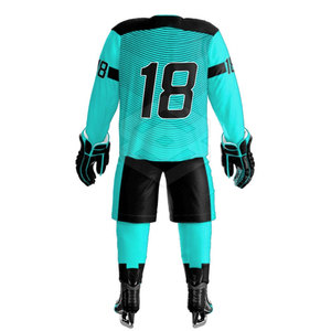 Tenues de hockey sur glace pour hommes de haute qualité 2025, 100% polyester, respirantes et écologiques, personnalisables, fabriquées au Pakistan - Product Image 2