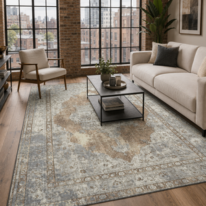 Netline Home Radiant Border Dark Brown <b>Traditional</b> Washable <b>Rug</b> - Product Image 3