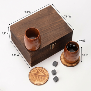 Ensemble <span class=keywords><strong>de</strong></span> 2 verres à whisky en bois brûlé, verres à bourbon durables pour hommes, verres à whisky isolés <span class=keywords><strong>de</strong></span> style old fashioned, cadeaux pour mari, papa - Product Image 2