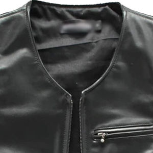 Chaleco de Invierno para Hombre, de Cuero Genuino, Transpirable e Impermeable, Estilo Urbano Moderno, Minimalista, sin Mangas, con Cierre de Cremallera - Product Image 6