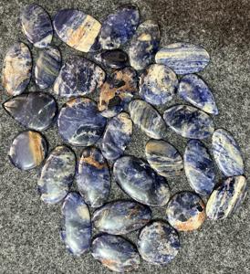 Piedras Preciosas Sueltas de Sodalita Azul, Tamaño Personalizado, Grado AAA, Cabujón Natural, Pulido Liso, Certificado por Terceros, Trimurti - Product Image 2