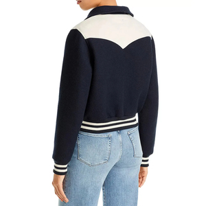 Vestes universitaires en laine pour hommes, sur mesure, à manches courtes, avec broderie, design tissé, deux tons, vêtements décontractés, 2026 - Product Image 5