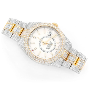 Reloj de Lujo de Moda Hip Hop de Edición Limitada con Esfera de Cristal Recubierta de Cuarzo y Acero Inoxidable con Incrustaciones de Moissanita Personalizadas - Product Image 3