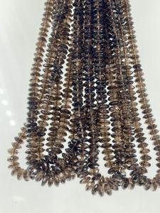 Natural Smokey Quartz 7-8mm corte alemán facetado disco Rondelle cuentas 14 pulgadas hebra para DIY joyería y artesanía - Product Image 6