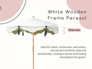 Tente parasol à cadre en bois blanc de la meilleure fabrication, idéale pour les hôtels, les restaurants et les événements, modèle Mandap classique de conception - Product Image 2