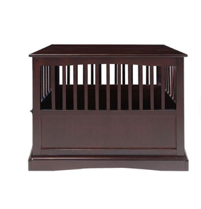 Cajón de madera grande para mascotas, mesita de noche para casa de perro, Espresso - Product Image 4