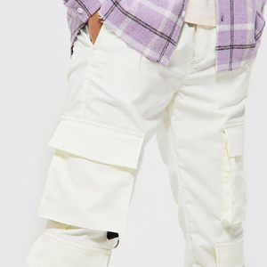 Overalls <b>Black</b> Fashions Baggy Pockets Trousers Men <b>Ribbons</b> Multi-pocket Hip Hop Cargo Pants Wholesale Custom Cheap Price - Product Image 2