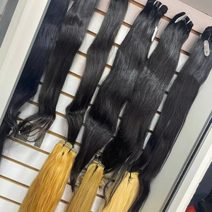Cheveux brésiliens naturels vierges de haute qualité à cuticules alignées, paquets de tissage, cheveux crus, tissage de cheveux 100 humains - Product Image 1