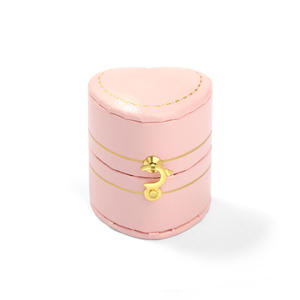 Jeulia Vintage Paper Jewelry <b>Box</b>-Pink Heart Shaped <b>Ring</b> <b>Box</b> for Romantic Gifts - Product Image 4