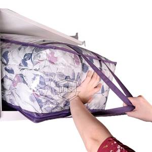 Sac de rangement de voyage pour couette en plastique PVC avec logo personnalisé Emballage transparent à fermeture éclair écologique pour literie et couvertures - Product Image 5