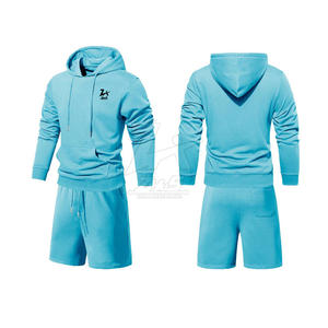 Nouveau modèle Ensemble de shorts pour homme Vêtements décontractés Ensemble de sweats à capuche et de shorts pour l'hiver Ensemble de sweats à capuche et de shorts pour homme - Product Image 1