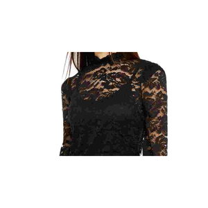 INC International Concepts Camicetta da donna con collo a lupetto in pizzo, nera, disponibile nella taglia grande - Product Image 2