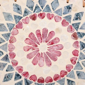 Plateau ovale durable en nacre avec motif géométrique en rotin, écologique, vente en gros pour l'hôtellerie, le stockage, les aliments et les boissons - Product Image 5