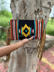 Nueva Manta con sillín de estilo occidental, bolsos de cuero con herramientas, bolsos cruzados de cuero azteca de alta calidad, bolsos multicolores Vintage - Product Image 5