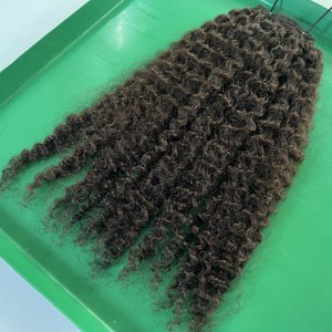 Paquetes de cabello rizado birmano negro Cabello crudo de color negro natural 100% Cabello humano vietnamita Calidad de doble dibujado de Qhair - Product Image 4