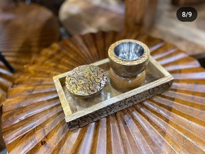 Set Of 2 Wooden <b>Bakhoor</b> Burner Marvelous Design Round Shape <b>Oud</b> Mabkhar Burner For Wholesale Supplier - Product Image 4